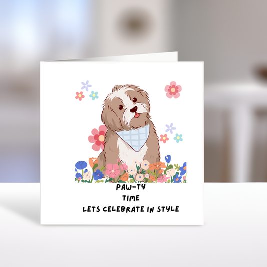 Paw-ty time lets celebrate in style - Birthday Card