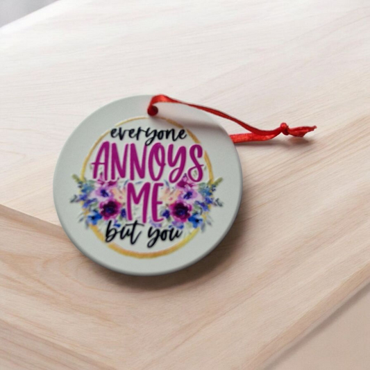 Best Friend Hanging Ceramic Ornament.