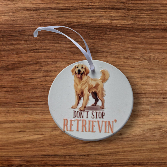 Golden Retriever Ceramic Ornament