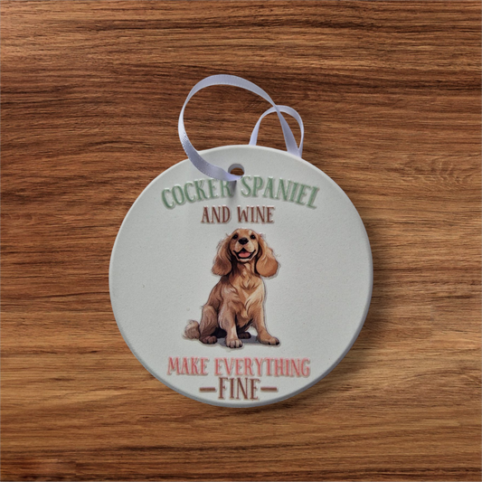 Cocker Spaniel Ceramic Ornament